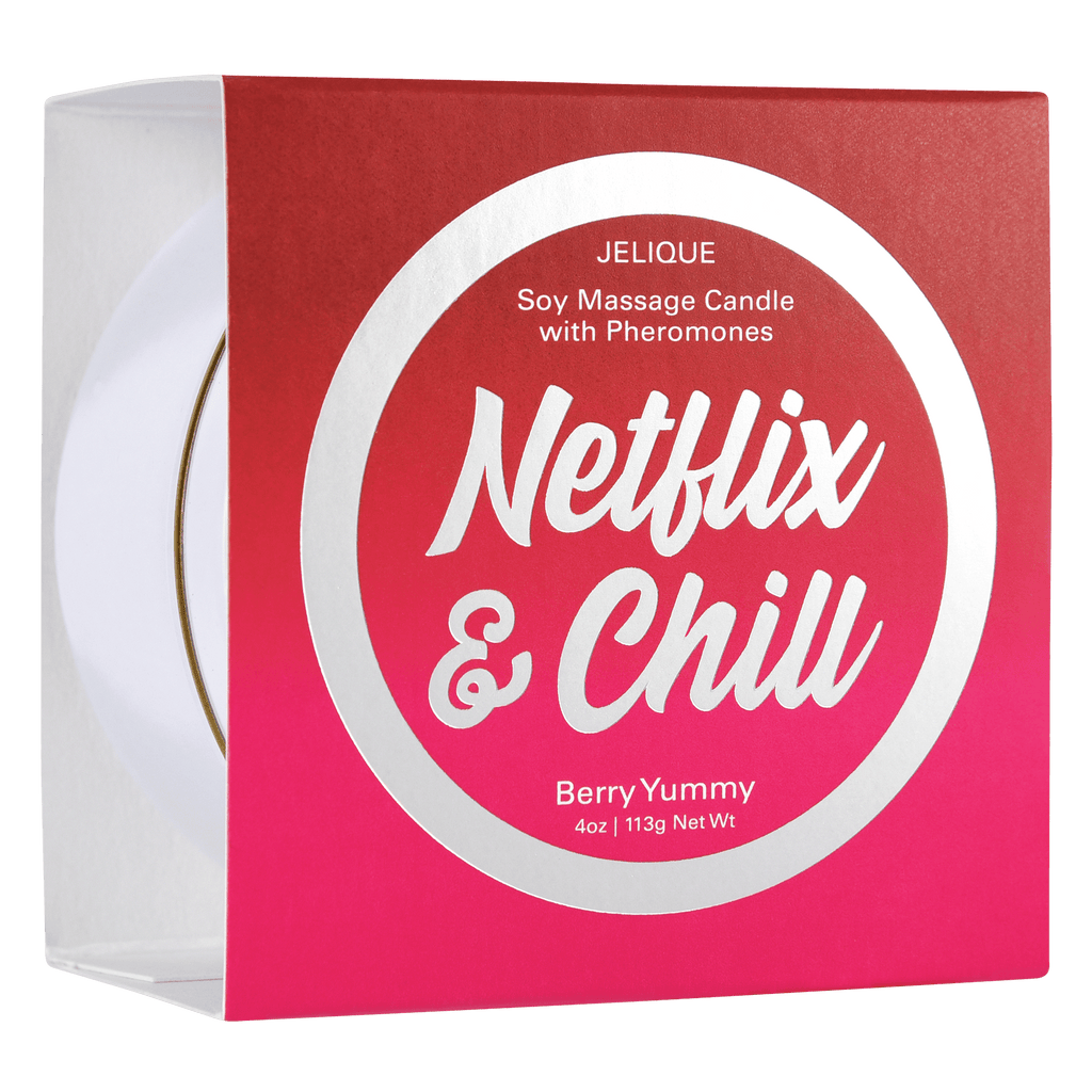 MOOD CANDLES Netflix & Chill - Pheromone Massage Candle Berry Yummy 4oz | 113g - Smoosh