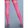 Nylon Fishnet Thigh Highs - Hot Pink - Smoosh