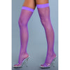 Nylon Fishnet Thigh Highs - Purple - Smoosh
