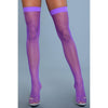 Nylon Fishnet Thigh Highs - Purple - Smoosh
