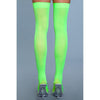 Opaque Nylon Thigh Highs - Neon Green - Smoosh