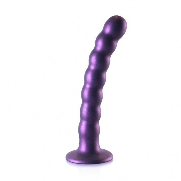Ouch! Beaded G-Spot Dildo 6.5'' - Purple - Smoosh