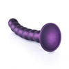Ouch! Beaded G-Spot Dildo 6.5'' - Purple - Smoosh