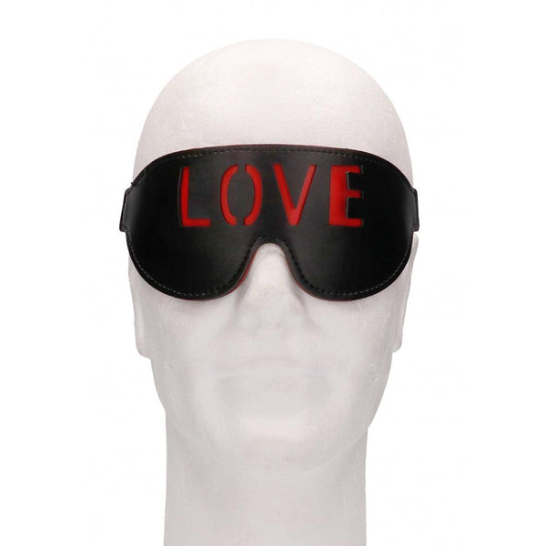 Ouch! Blindfold - LOVE - Black * - Smoosh