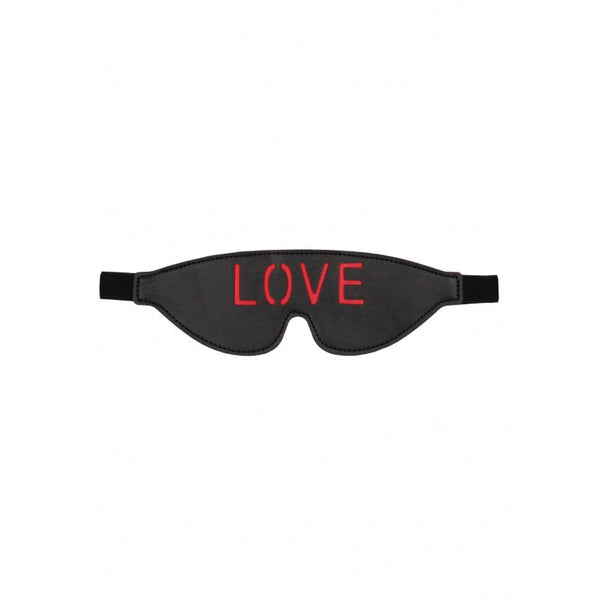 Ouch! Blindfold - LOVE - Black * - Smoosh