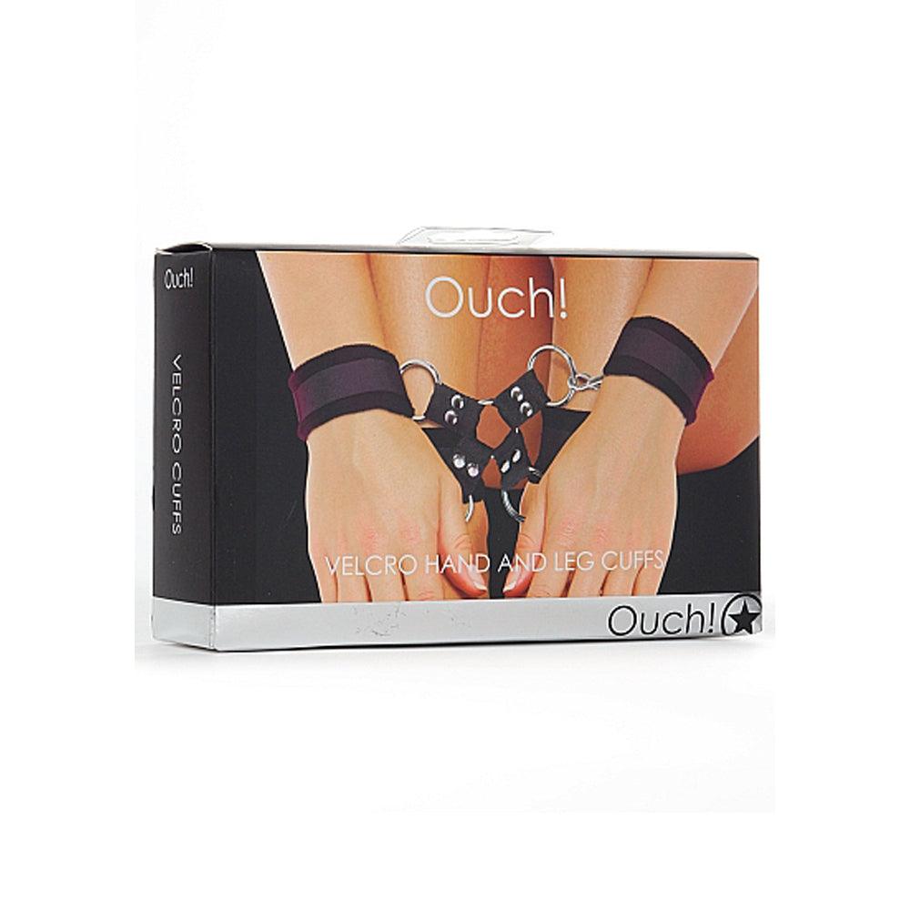 Ouch! Velcro Hand & Leg Cuffs - Black * - Smoosh
