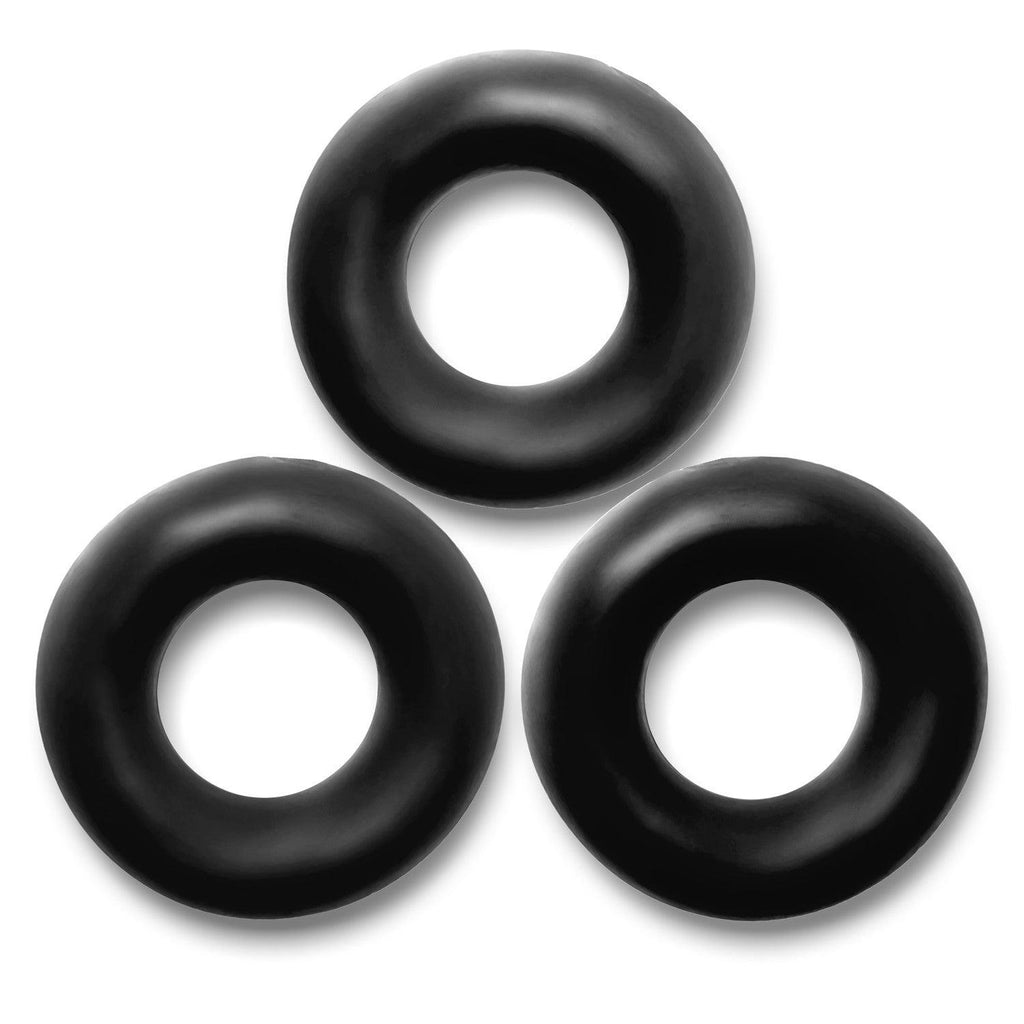Oxballs FAT WILLY, 3-pack jumbo cockrings - BLACK - Smoosh