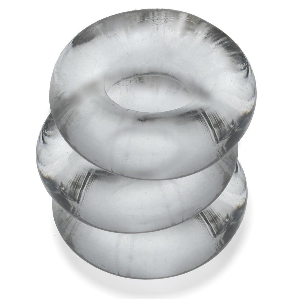 Oxballs FAT WILLY, 3-pack jumbo cockrings - CLEAR - Smoosh
