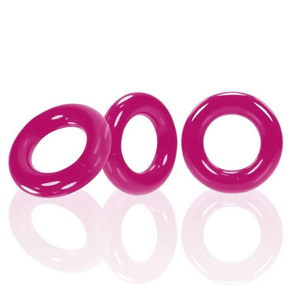 Oxballs WILLY RINGS, 3-pack cockrings - HOT PINK - Smoosh