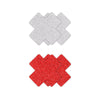 Pretty Pasties Crosses Red/Silver- 2 set - Smoosh