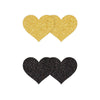 Pretty Pasties Hearts Black/Gold- 2 sets - Smoosh