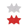 Pretty Pasties Stars Red/Silver - 2 sets - Smoosh