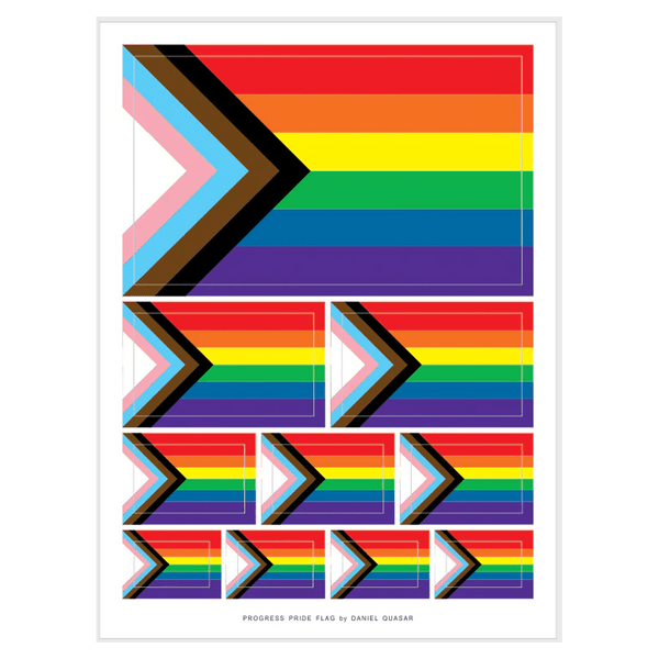 Progress Pride Daniel Quasar Stickers - Smoosh