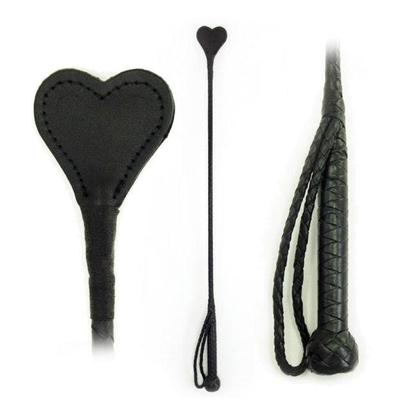 Riding Crop Heart Leather 26in - Smoosh