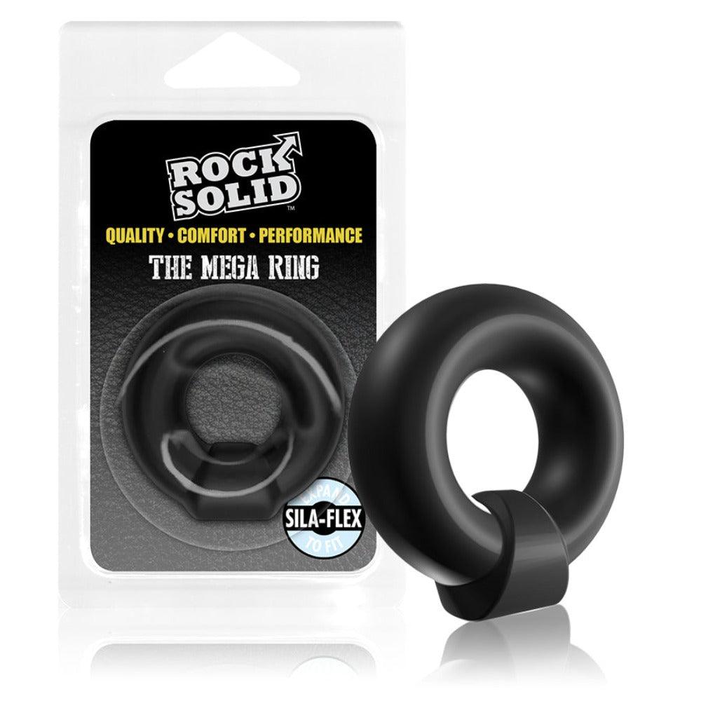 Rock Solid The Mega Cock Ring - Blk - Smoosh