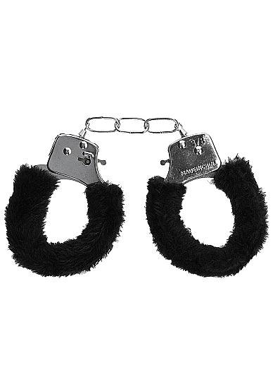 Shots Toys Pleasure Furry Handcuffs Black - Smoosh