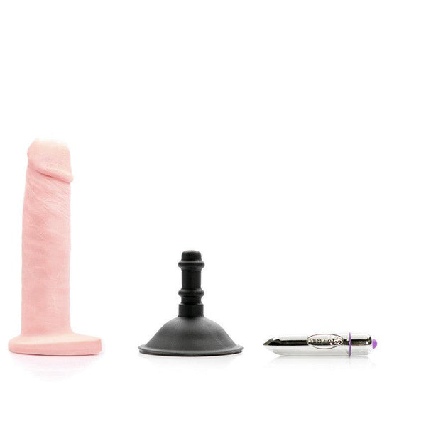 Silicone Alan O2 Dildo Vibrating Kit with Suction Cup - Smoosh