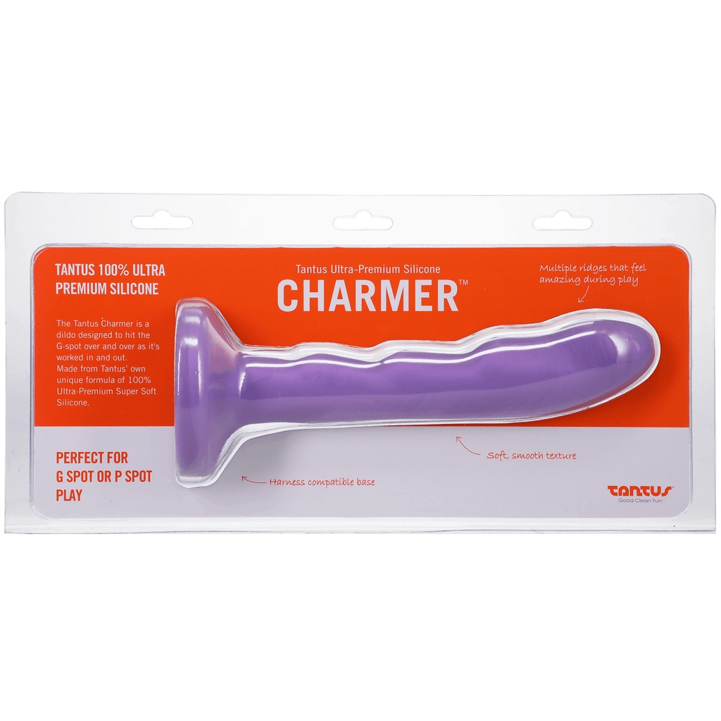 Tantus Silicone Charmer Curved G-Spot Dildo Lavender - Smoosh