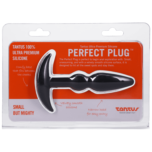 Tantus Silicone Perfect Butt Plug Black - Smoosh