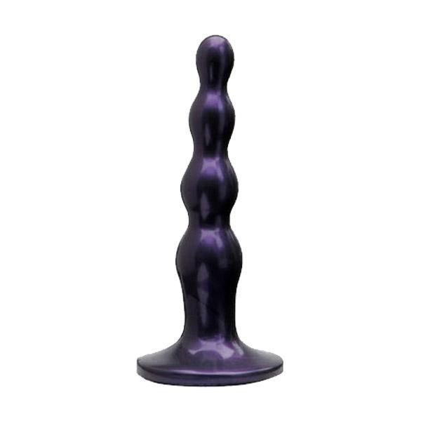 Tantus Silicone Ripple Small Silicone Butt Plug Midnight Purple - Smoosh