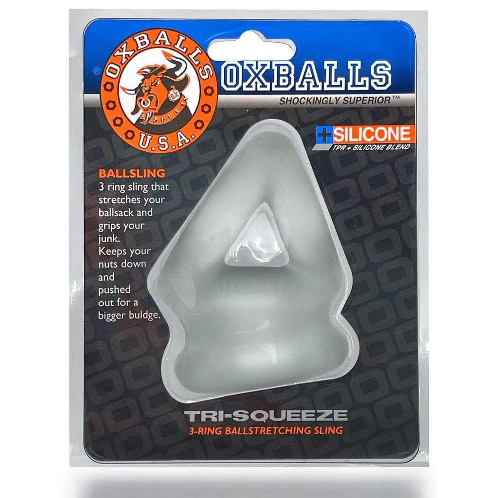 TRI-SQUEEZE, cocksling & ballstretcher - CLEAR ICE - Smoosh