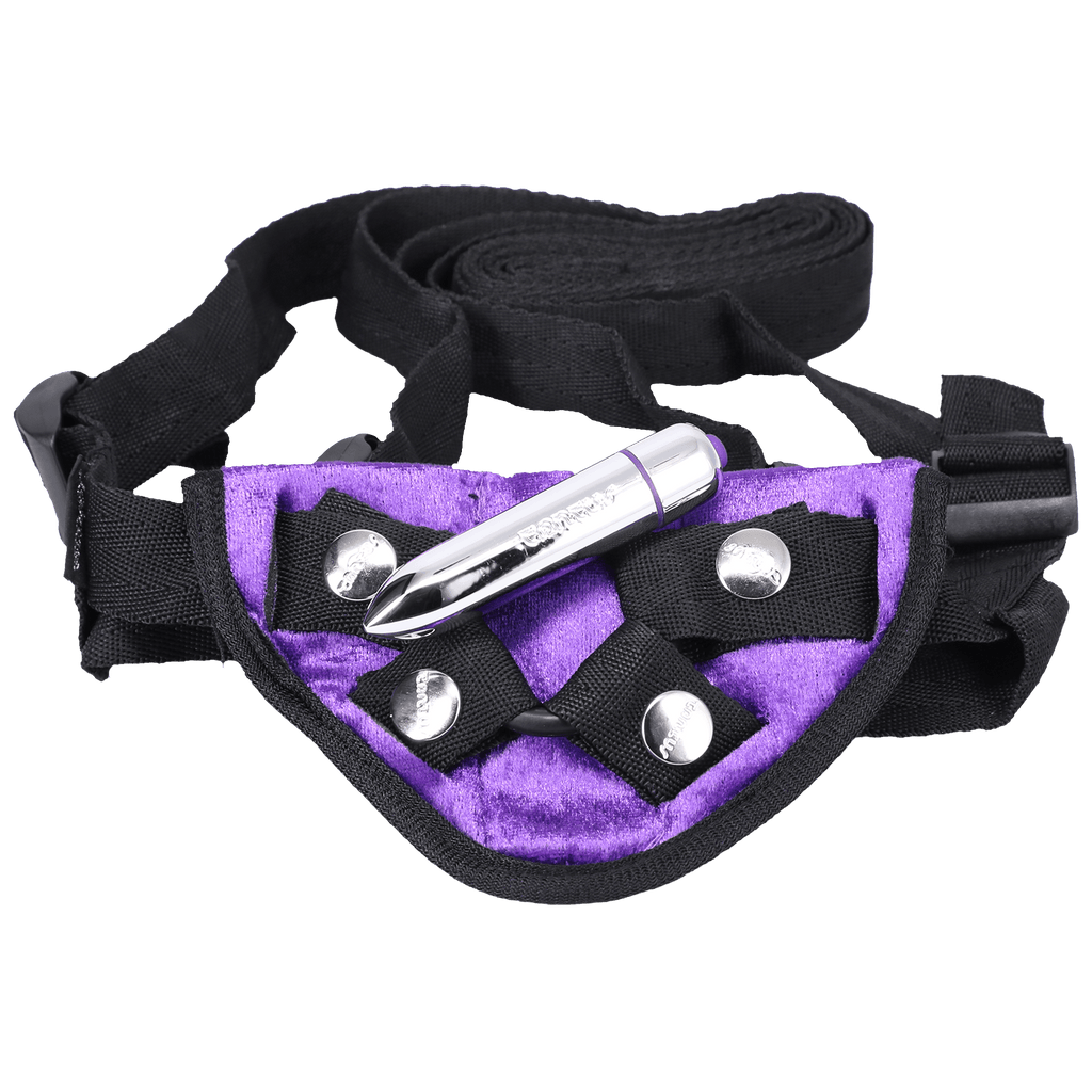 Velvet Vibrating Harness Lilac - Smoosh
